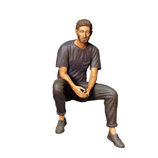 Photo de produit de modélisme diorama 0 : Des personnes assises sur une voiture - Homme 1 (Réf. n° 338)