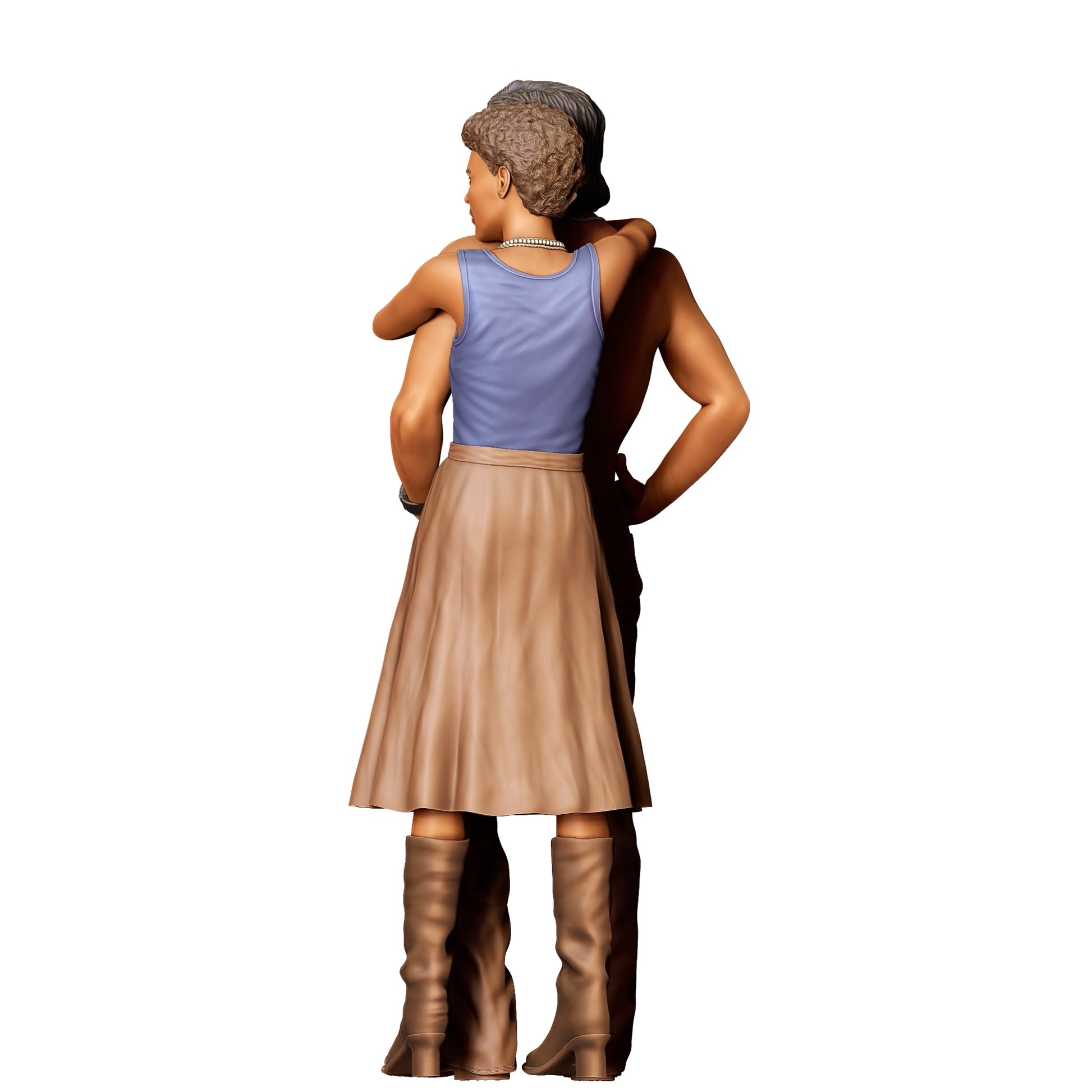 Photo du produit 0 : Couple amoureux : Homme avec le torse nu embrassé par une femme