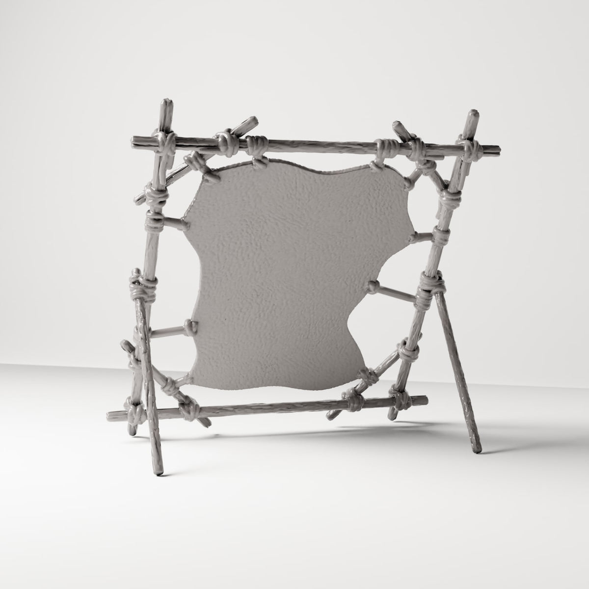 MyPortal 220 3 : Artisanat pour diorama : séchoir à cuir avec peau animale (Réf. 220D)