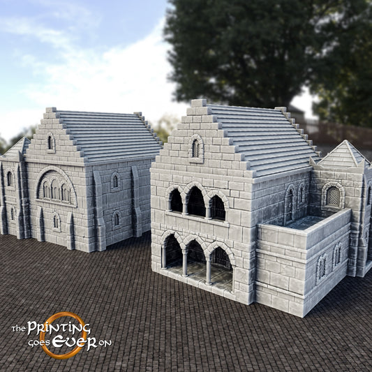 Photo du produit Tabletop 28mm The Printing Goes Ever On (TPGEO) 0 : Maison médiévale B - Bâtiment en pierre du royaume humain de Gonthan - Terrain praticable