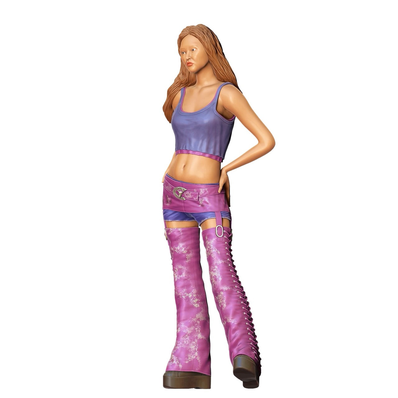 Image du produit 6 sur 6 : Figurine miniature : Femme avec haut et pantalon long (n° 280)