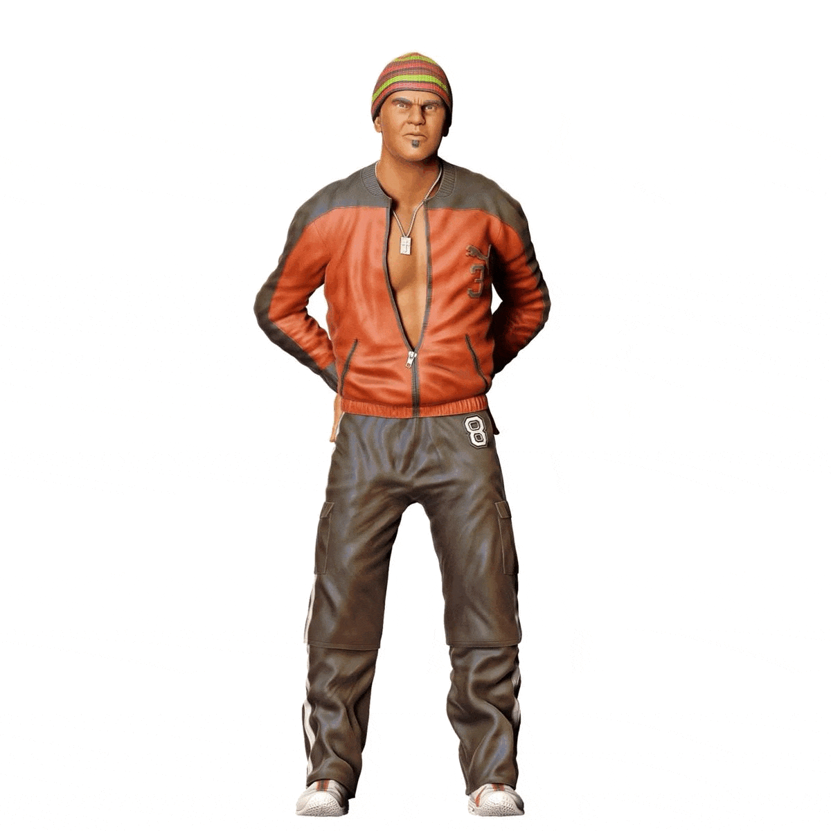 Figurine miniature : Homme avec casquette et veste en cuir (n° 281)