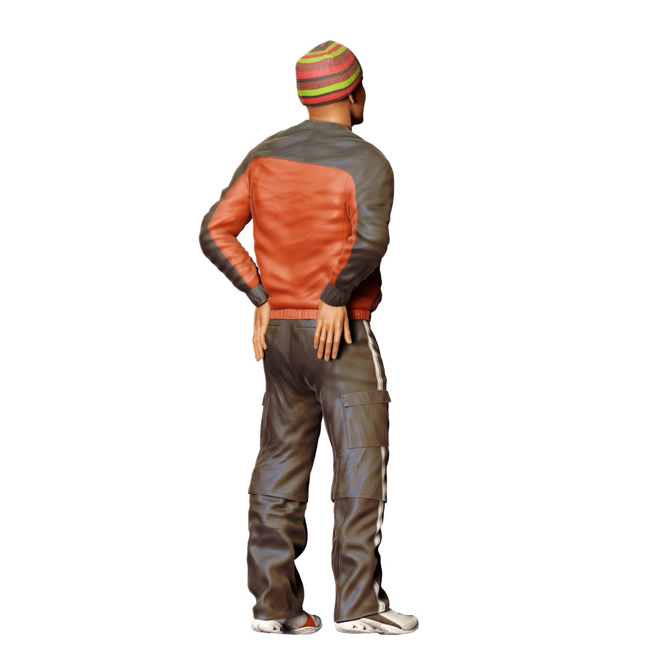 Figurine miniature : Homme avec casquette et veste en cuir (n° 281)
