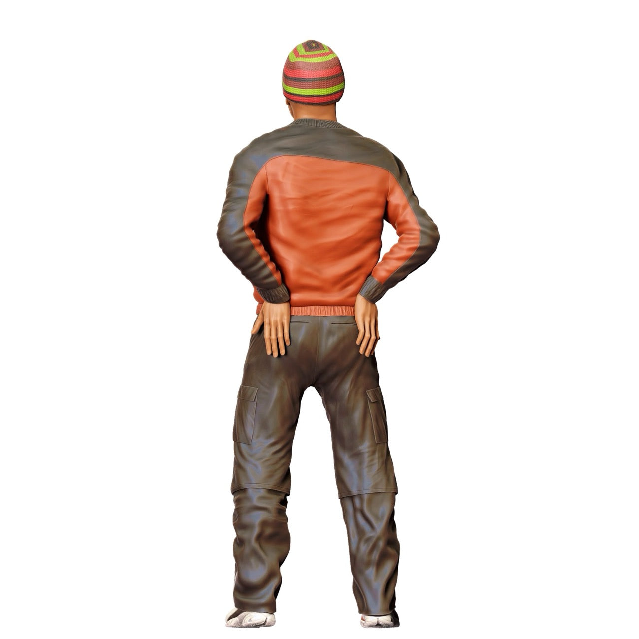 Figurine miniature : Homme avec casquette et veste en cuir (n° 281)