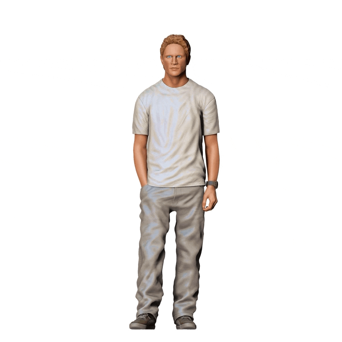 Figurine miniature : Homme avec chemise et jean (n° 282)