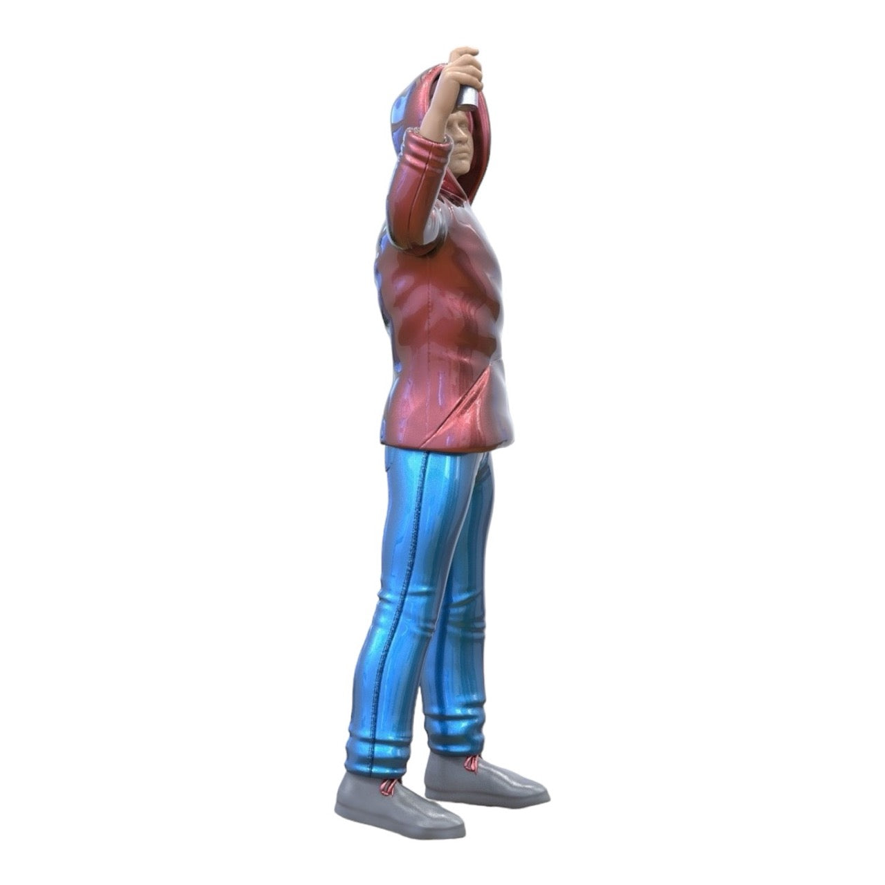 Figurine miniature : Teenage Sprayer - Jeune homme avec capuche et bombe de peinture graffiti (n° 286)