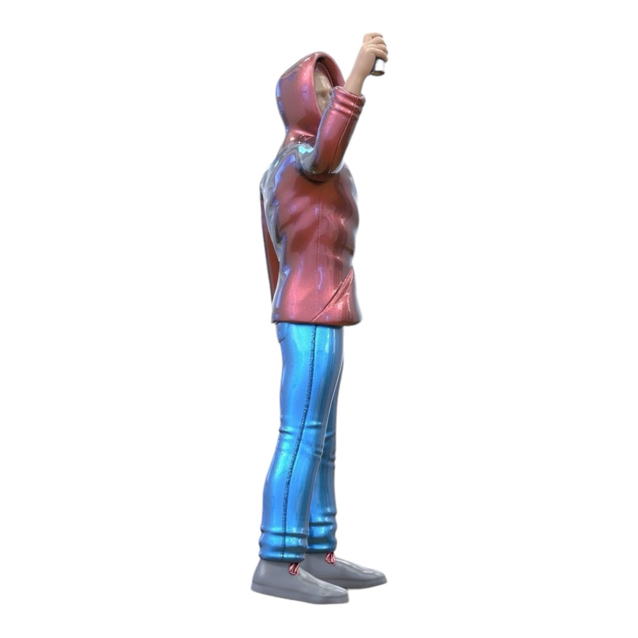 Figurine miniature : Teenage Sprayer - Jeune homme avec capuche et bombe de peinture graffiti (n° 286)
