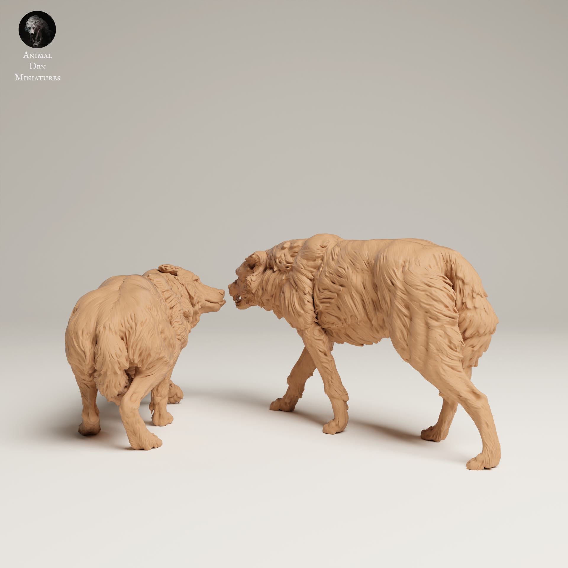 Photo de produit Figurine animale diorama, modélisme : 0 : Figurine de faune : Loup gris agressif (Réf 25_06_09)