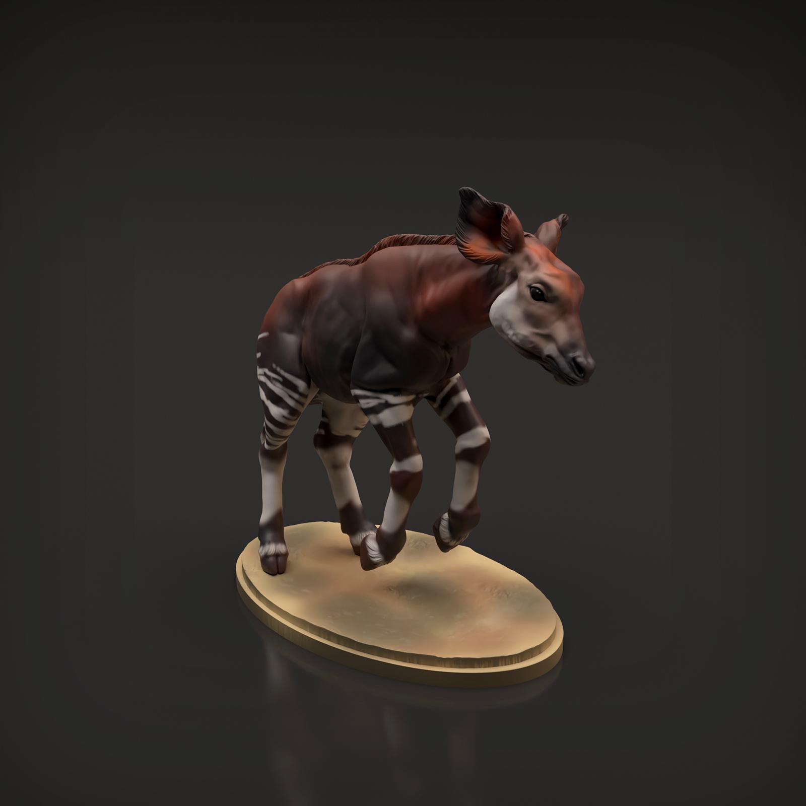 Photo de produit Figurine d'animal Diorama, Modélisme : 0 : Figurine d'animal de savane : Veau Okapi (Réf 01_01_52)