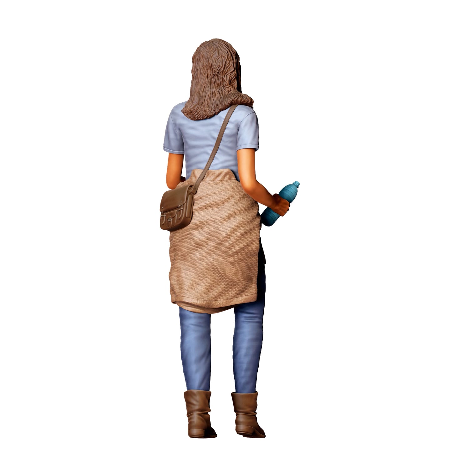 Diorama Modellbau Produktfoto 0: Frau mit Wasserflasche – Figur in sportlicher Freizeitkleidung und Tasche (Ref. Nr. 421)