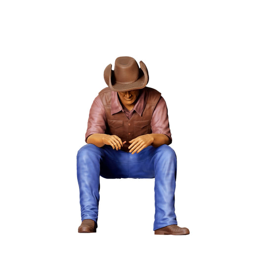 Diorama modélisme photo produit 0 : Des gens assis sur une voiture - Homme 3 (Réf. n° 351)