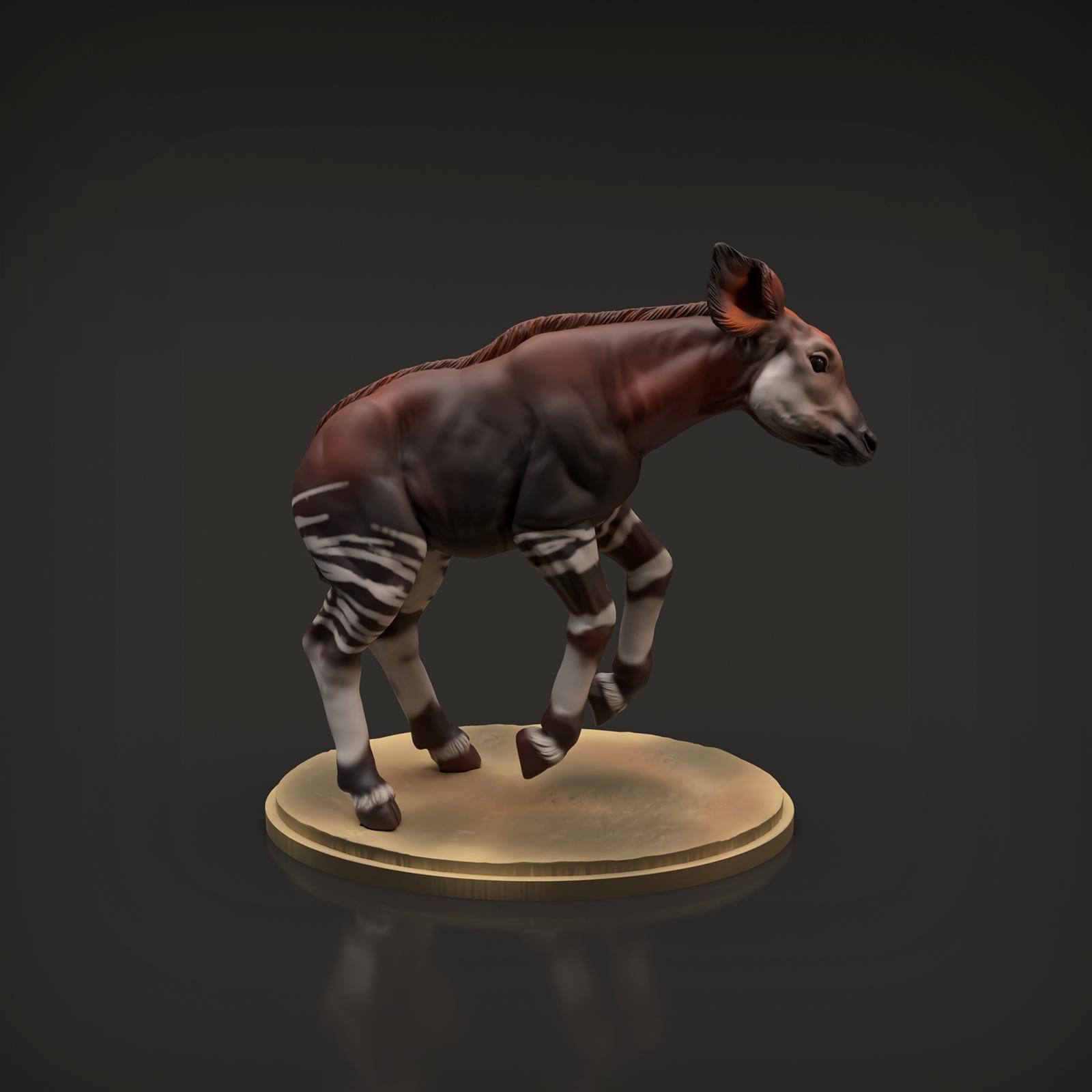 Photo de produit Figurine d'animal Diorama, Modélisme : 0 : Figurine d'animal de savane : Veau Okapi (Réf 01_01_52)