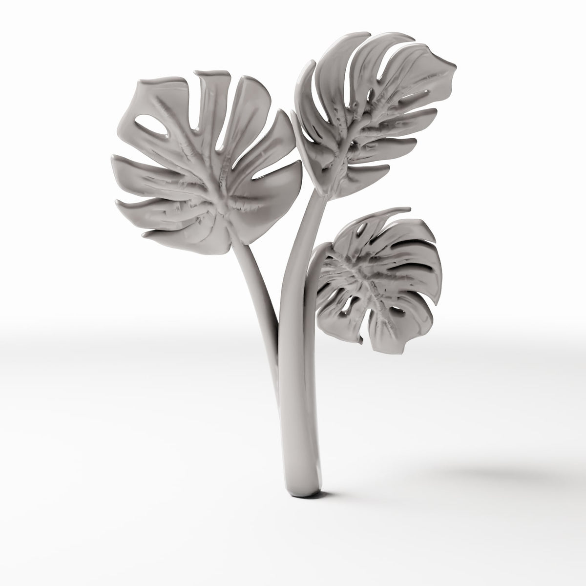 Photo produit de modélisme de diorama 3 : plantes de diorama : Monstera à trois feuilles (Réf. 481D)