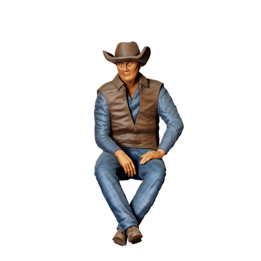 Diorama modélisme photo produit 0 : Des gens assis sur une voiture - Homme 4 (Réf. n° 352)