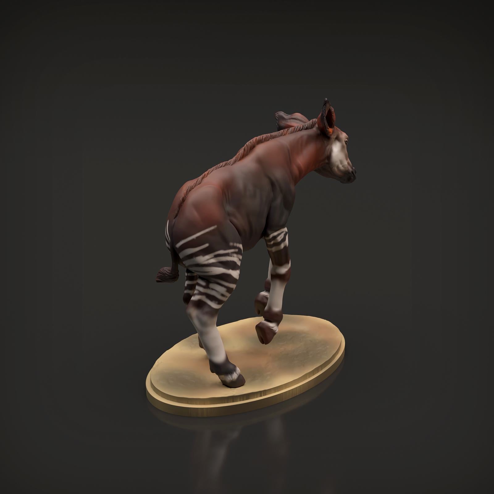 Photo de produit Figurine d'animal Diorama, Modélisme : 0 : Figurine d'animal de savane : Veau Okapi (Réf 01_01_52)