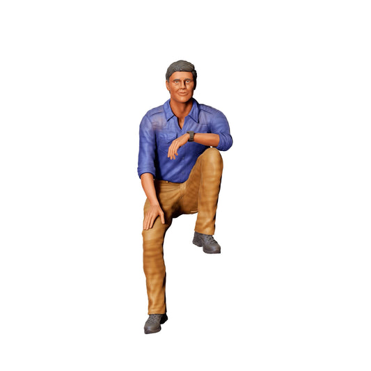 Diorama modélisme photo produit 0 : Des personnes assises sur une voiture - Homme 5 (Réf. n° 353)