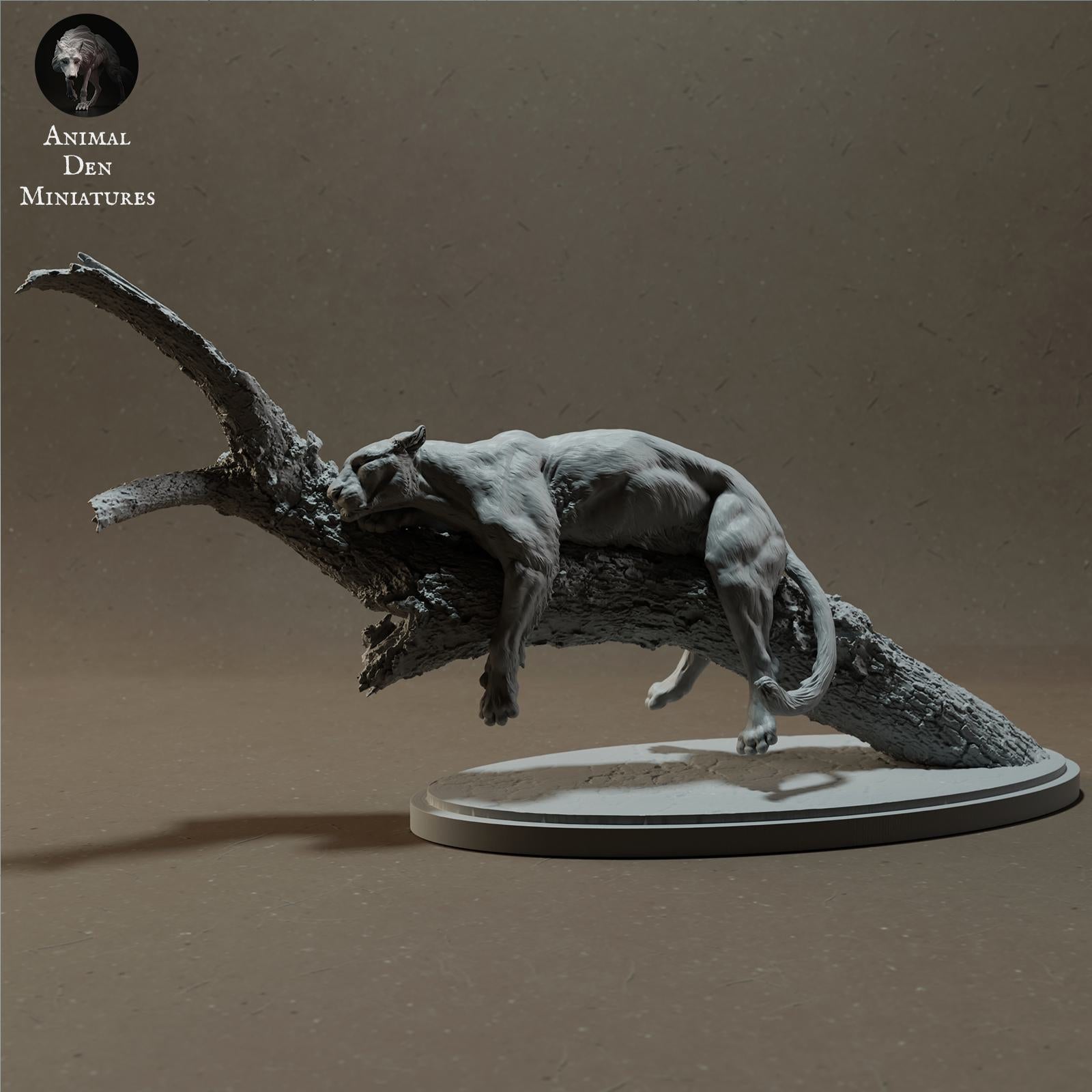 Photo de produit Figurine d'animal Diorama, Modélisme : 0 : Figurine de faune : Léopard africain sur arbre (Ref 01_01_46)