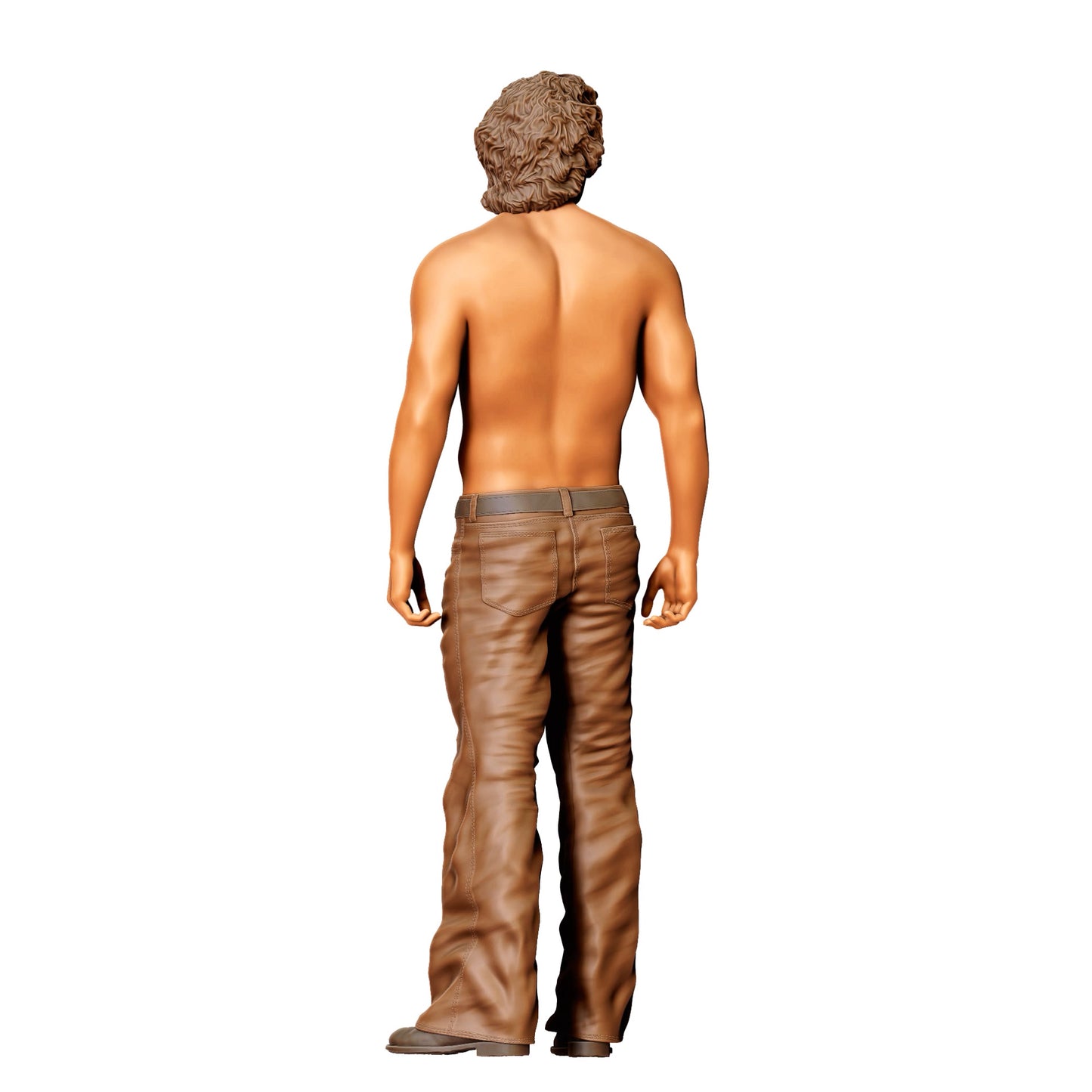 Diorama Modellbau Produktfoto 0: Oberkörperfreier Mann mit Locken – Figur in weiter Hose und entspannter Haltung (Ref. Nr. 425)