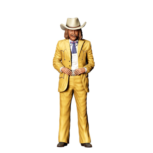 Diorama modélisme photo produit 0 : Gentleman du Far West avec chapeau de cowboy – Figurine en costume avec nœud papillon (Réf. n° 405)