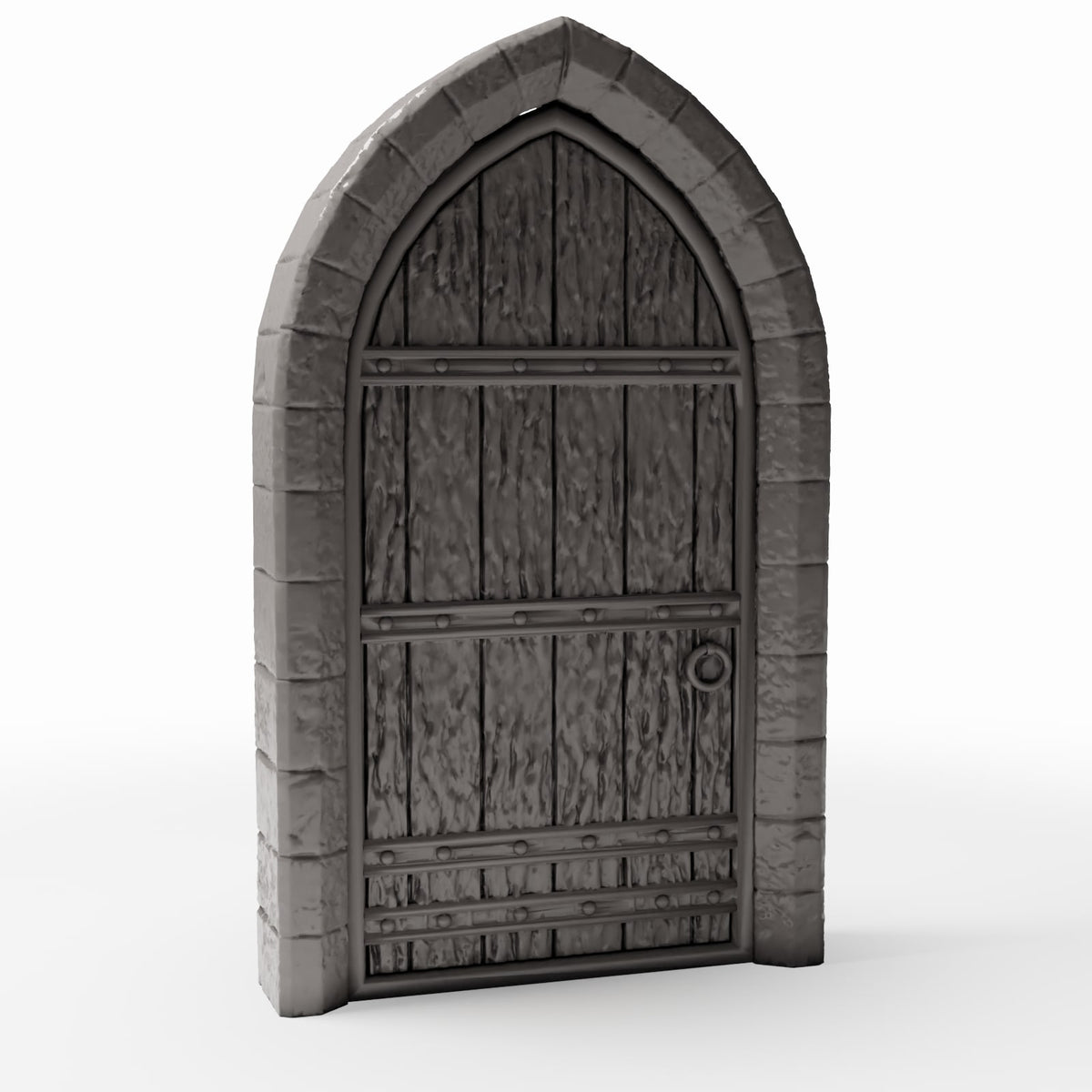 Photo produit pour diorama et modélisme 3 : Architecture de diorama : porte d’église détaillée avec arc en plein cintre (Ref. 661D)
