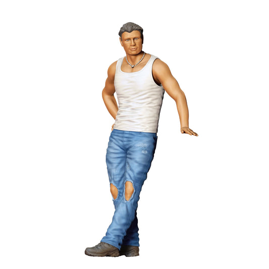 Diorama modélisme photo produit 0 : Hommes adossés à une voiture - Homme 4 (Réf. n° 343)