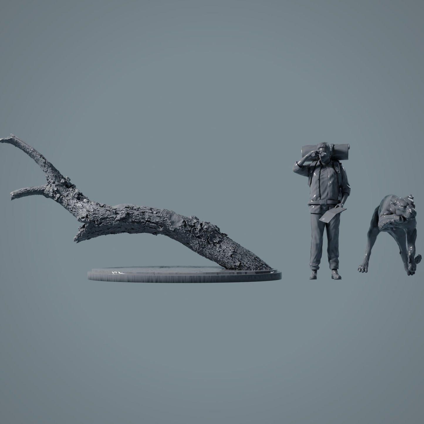 Figur d'animal sauvage : Léopard africain sur arbre (23_02_17)