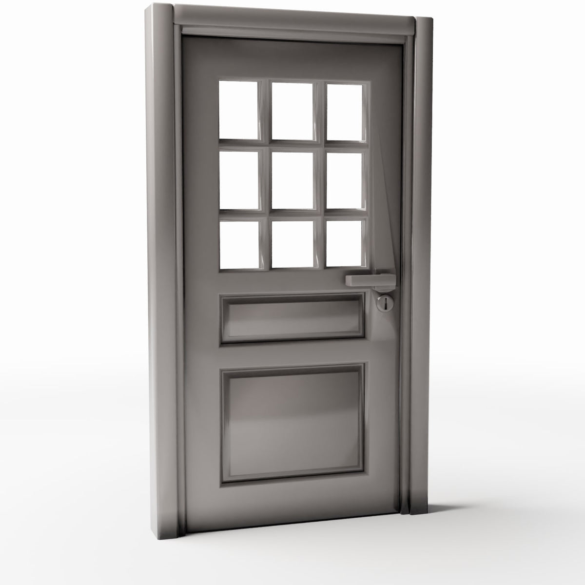 Photo produit pour diorama et modélisme 3 : Bâtiment de diorama : porte d’entrée classique avec panneau vitré (Ref. 710D)