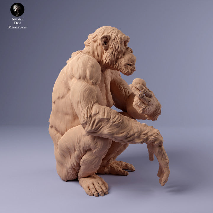 Photo de produit Figurine d'animal Diorama, modélisme : 0 : Chimpanzé femelle avec nourriture : Animaux d'Afrique