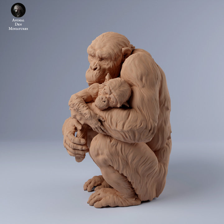 Photo de produit Figurine d'animal Diorama, modélisme : 0 : Mère chimpanzé avec bébé : Animaux d'Afrique