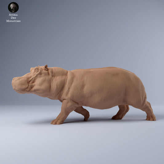 Photo de produit Figurine d'animal Diorama, modélisme : 0 : Hippopotame en marche : Animaux d'Afrique