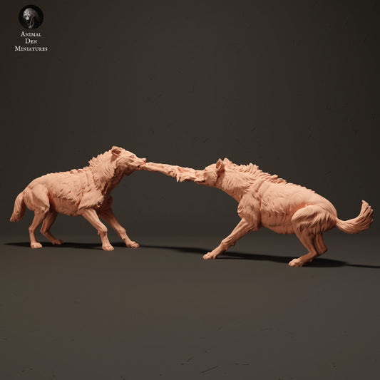 Photo de produit Figurine d'animal Diorama, modélisme : 0 : Hyènes se battent pour de la nourriture : Animaux d'Afrique
