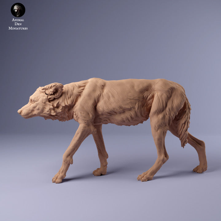 Photo de produit Figurine animale diorama, modélisme : 0 : Chien sauvage africain en train de ramper : Animaux d'Afrique
