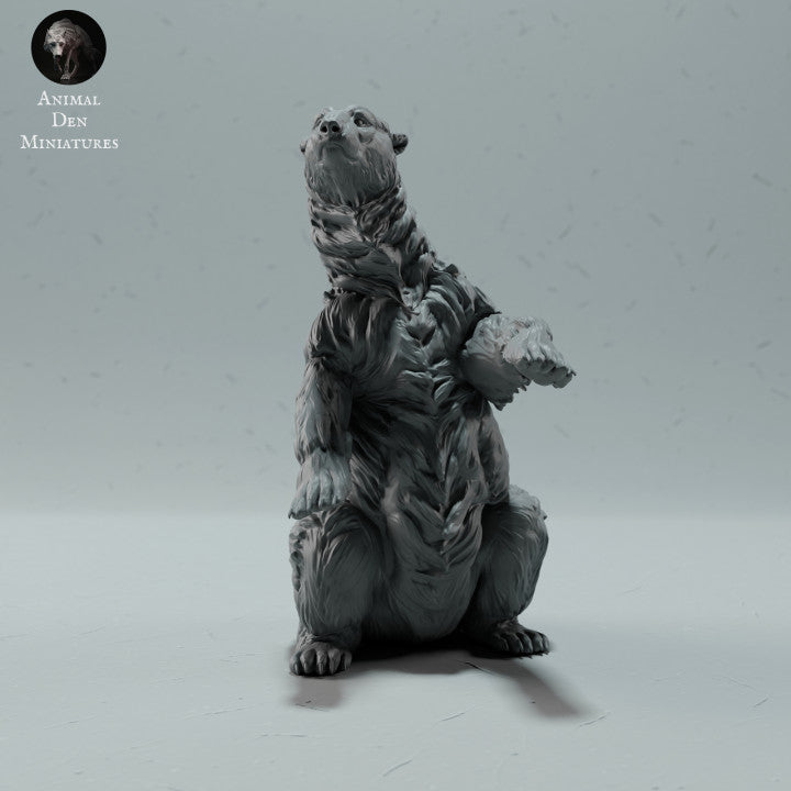Photo de produit figurine animale Animal Den Miniatures 3 : figurine animale Arctique : ours polaire assis (23_01_15)