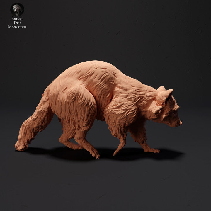 Photo de produit Figurine d'animal Diorama, modélisme : 0 : Raton laveur marchant : Animaux du Nord