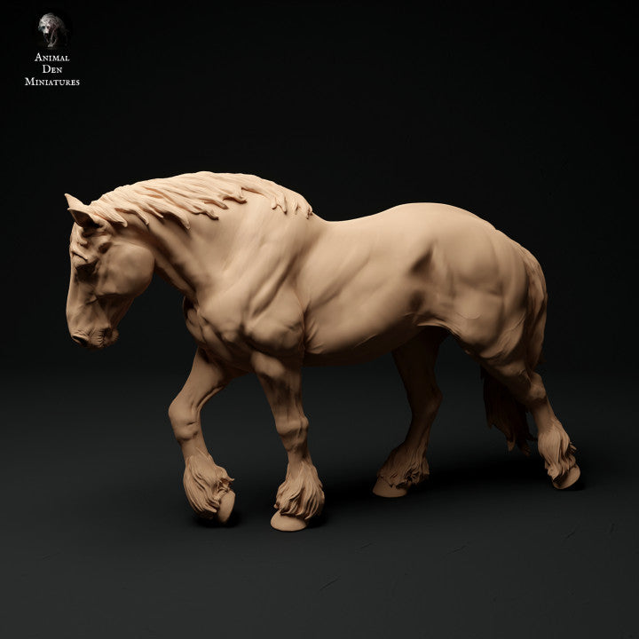 Photo de produit Figurine d'animal Diorama, modélisme : 0 : Figurine d'animal de ferme : cheval marchant, jument - Suffolk Punch