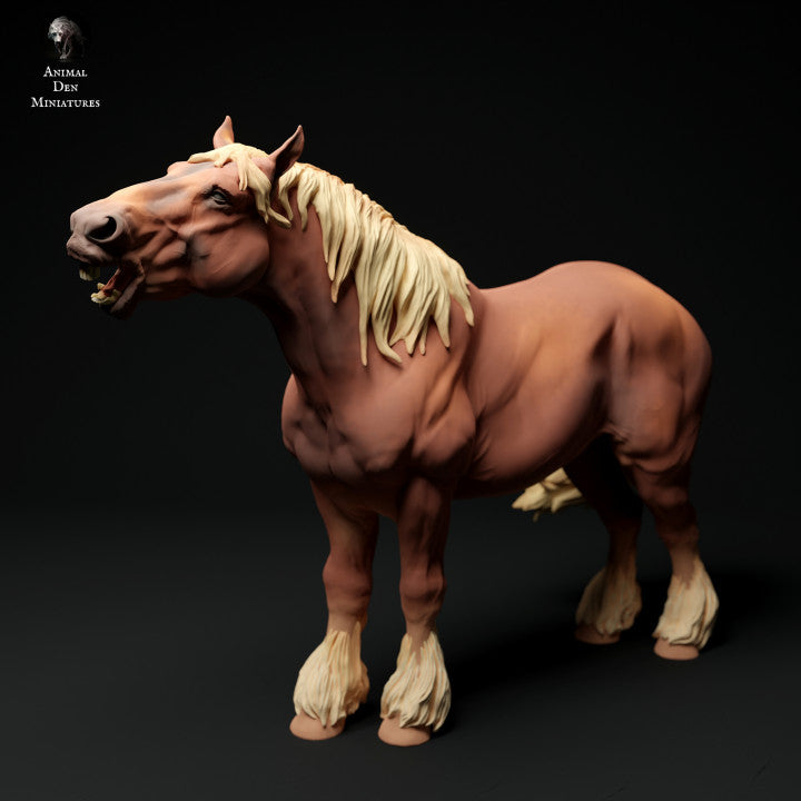 Photo de produit Figurine d'animal Diorama, modélisme : 0 : Figurine d'animal de ferme : cheval hennissant - Suffolk Punch