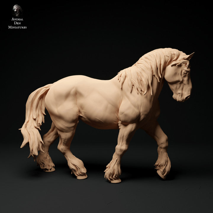Photo produit figurine animale diorama, modélisme : 0 : Figurine animale de ferme : cheval au trot - Suffolk Punch