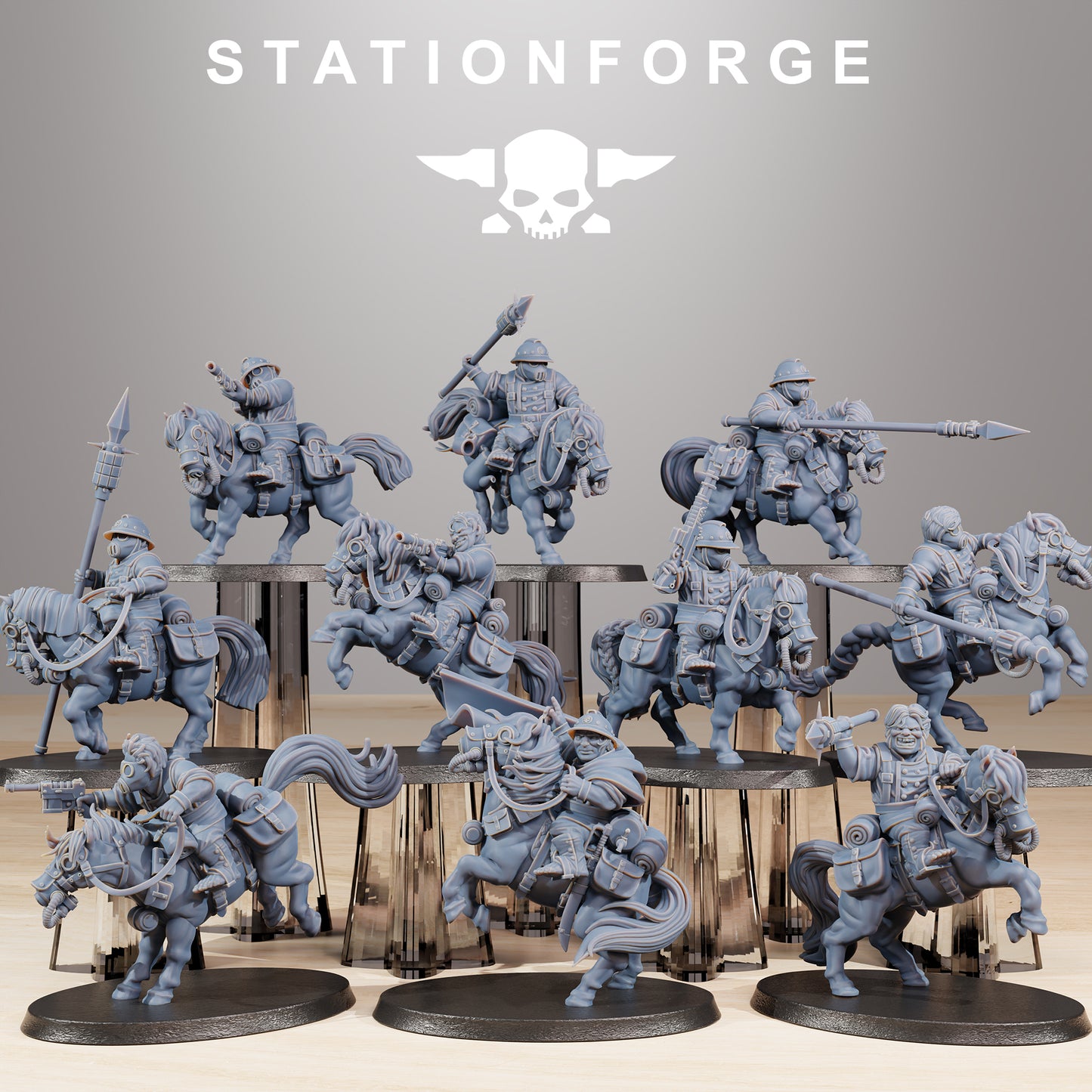 Photo du produit Tabletop 28mm The Printing Goes Ever On (TPGEO) 0: Cavalerie de Poney GrimGuard