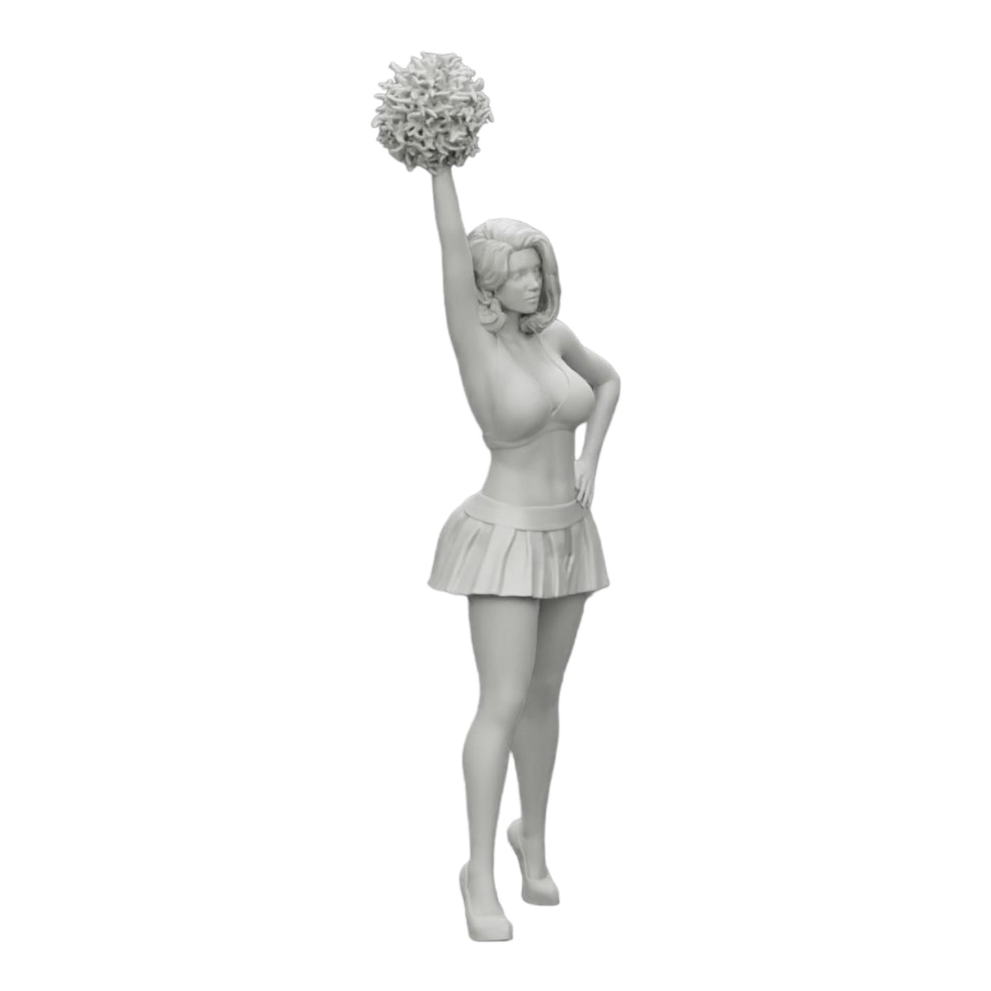 Diorama Modellbau Produktfoto 0: Junges Mädchen/ Cheerleader mit Pompons beim Anfeuern (Ref Nr. A3)