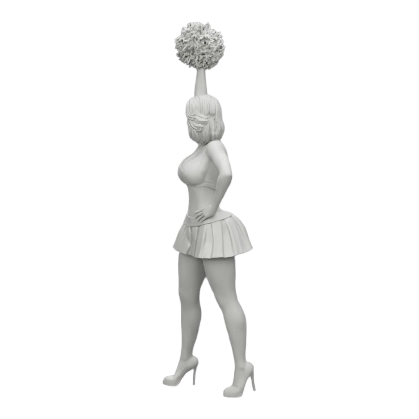 Diorama Modellbau Produktfoto 0: Junges Mädchen/ Cheerleader mit Pompons beim Anfeuern (Ref Nr. A3)