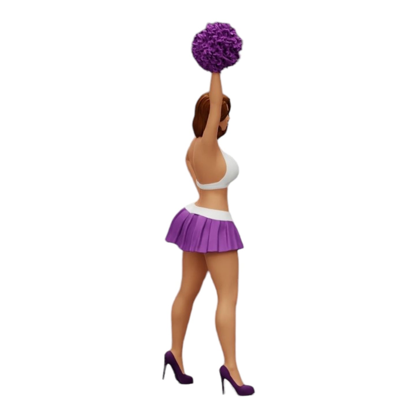 Diorama Modellbau Produktfoto 0: Junges Mädchen/ Cheerleader mit Pompons beim Anfeuern (Ref Nr. A3)