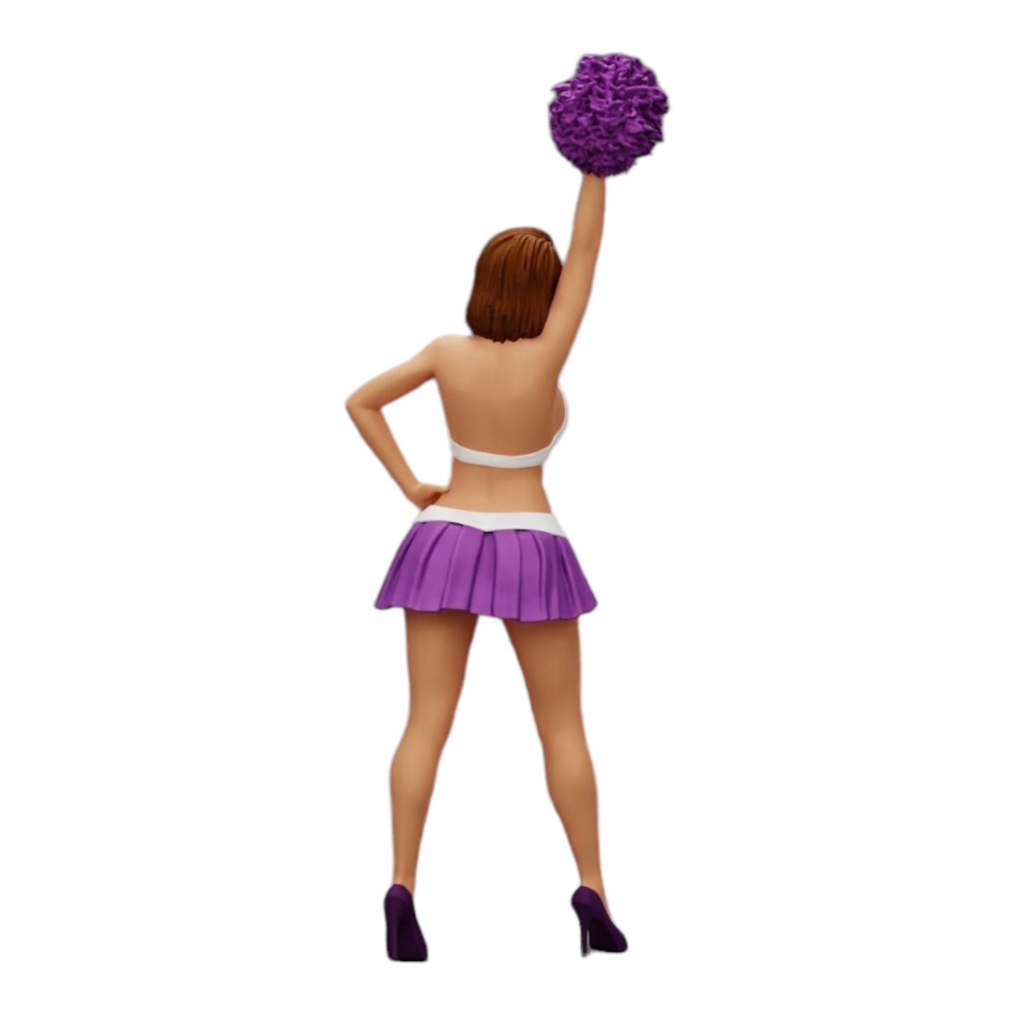 Diorama Modellbau Produktfoto 0: Junges Mädchen/ Cheerleader mit Pompons beim Anfeuern (Ref Nr. A3)