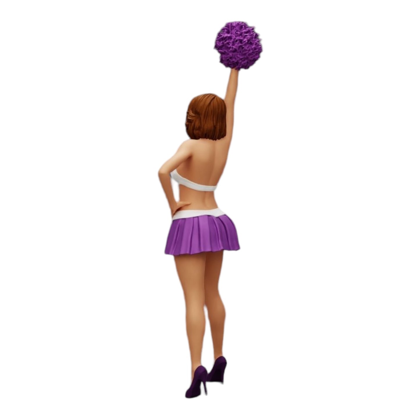 Diorama Modellbau Produktfoto 0: Junges Mädchen/ Cheerleader mit Pompons beim Anfeuern (Ref Nr. A3)