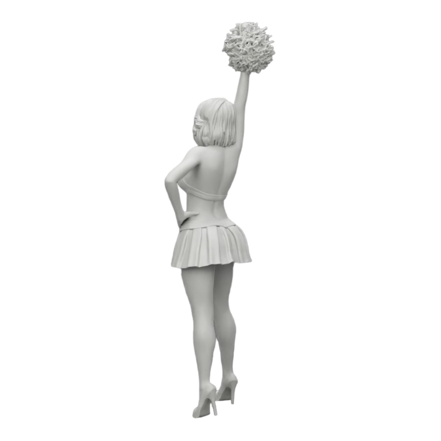 Diorama Modellbau Produktfoto 0: Junges Mädchen/ Cheerleader mit Pompons beim Anfeuern (Ref Nr. A3)