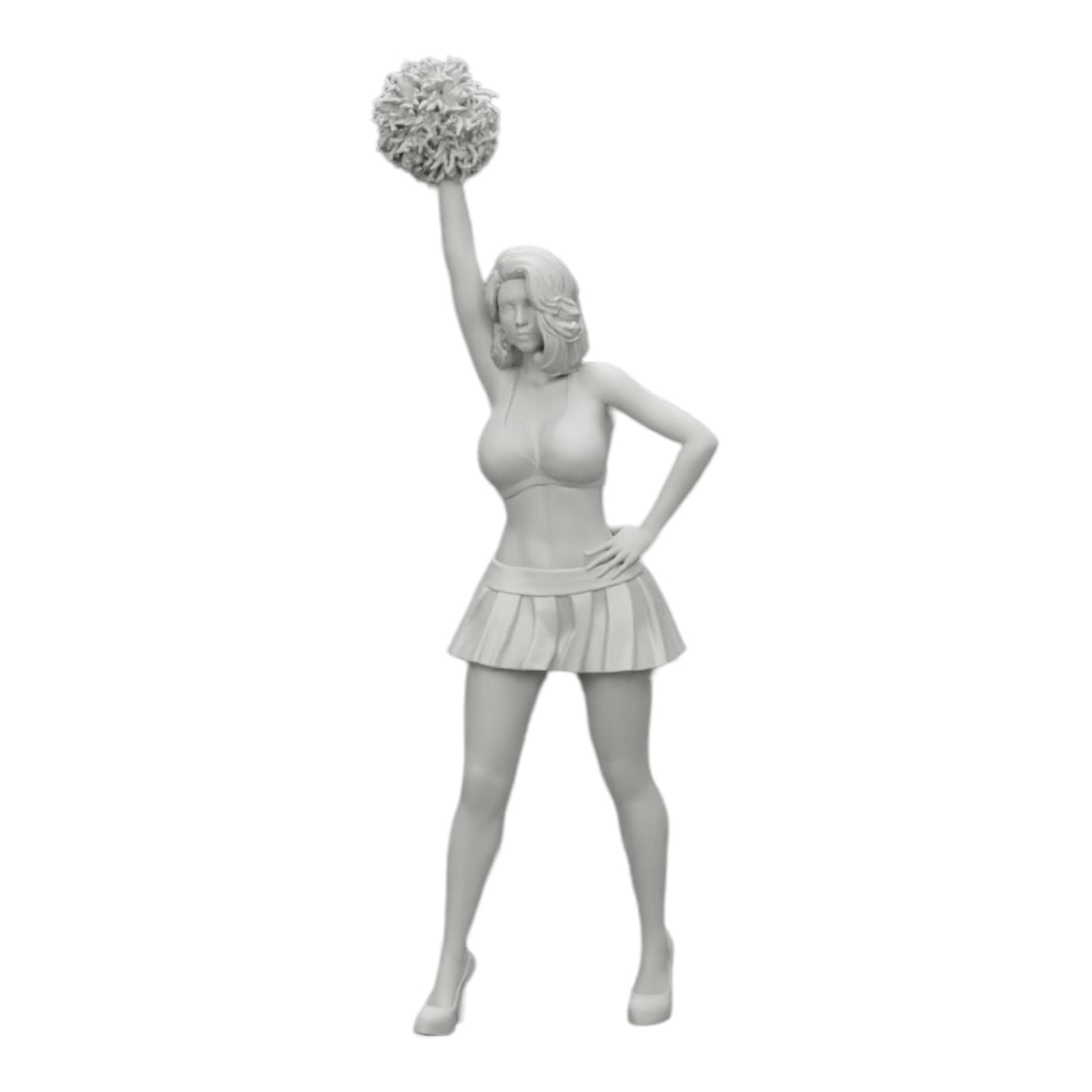 Diorama Modellbau Produktfoto 0: Junges Mädchen/ Cheerleader mit Pompons beim Anfeuern (Ref Nr. A3)