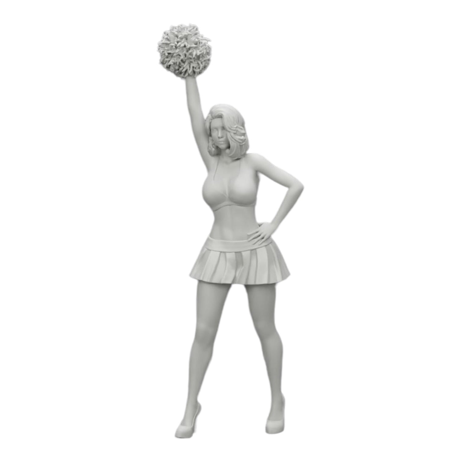 Photo de produit de diorama : Jeune fille/ Cheerleader avec des pompons en train d'encourager (Réf n° A3)