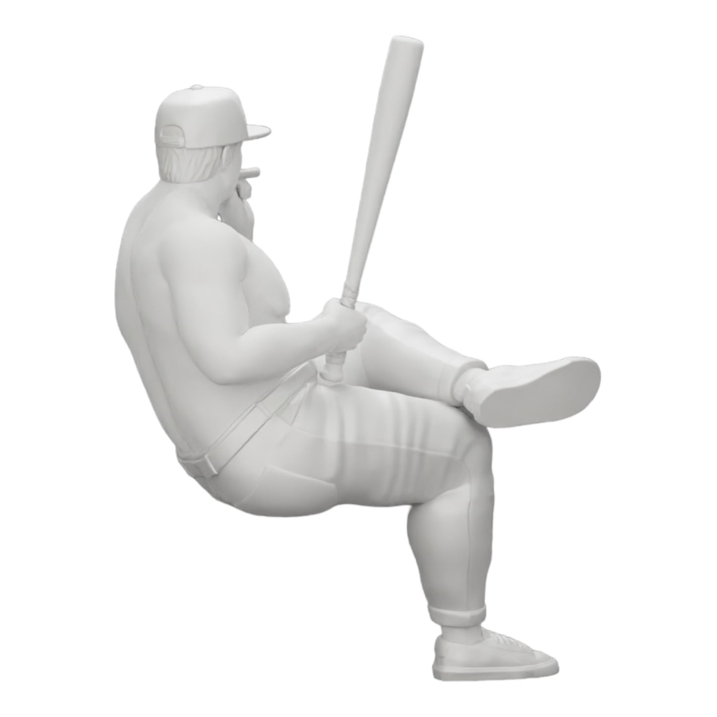 Diorama Modellbau Produktfoto 0: Sitzender Gangster mit Mütze und Baseballschläger raucht (Ref Nr. A4)