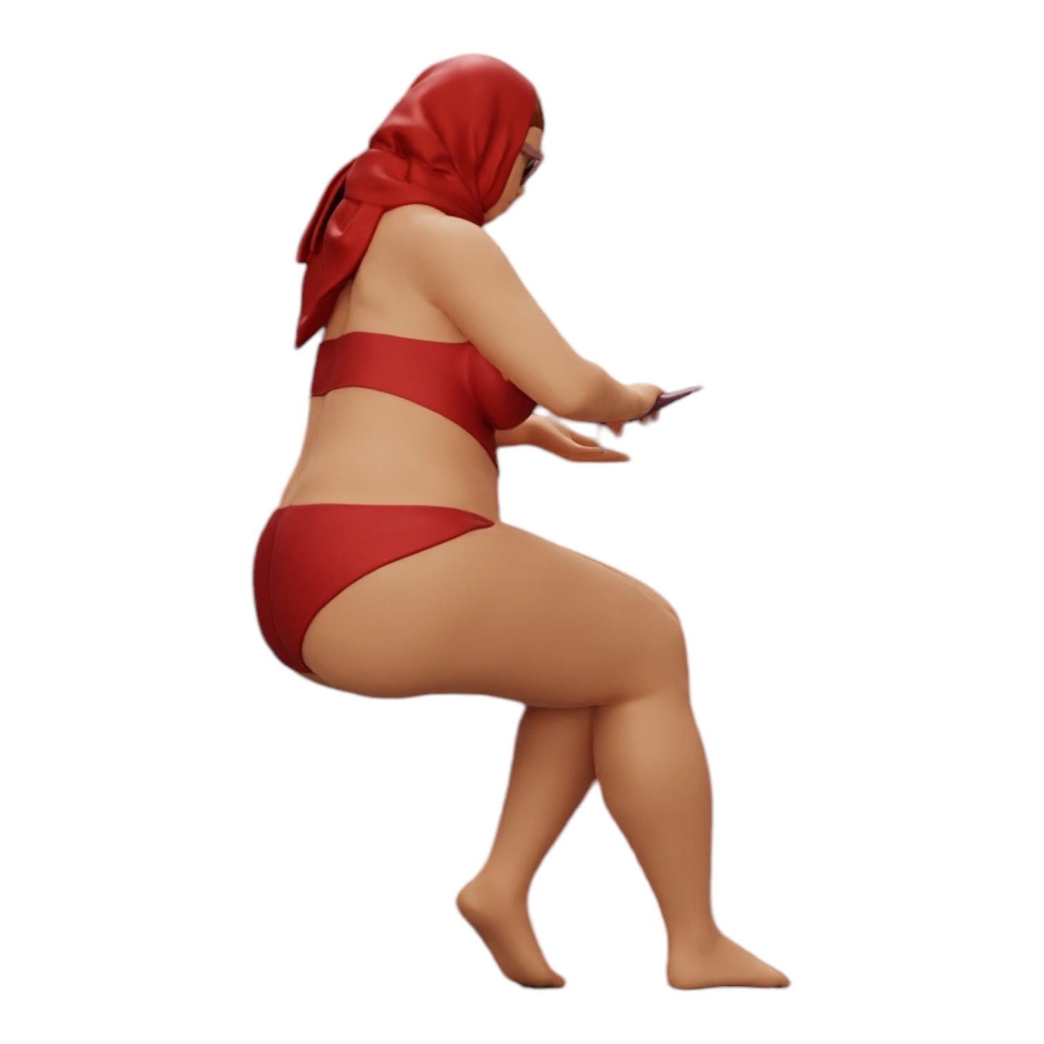 Diorama modélisme photo produit 0 : Femme sexy en bikini et lunettes de soleil avec crème solaire à la plage (Réf n° A9)