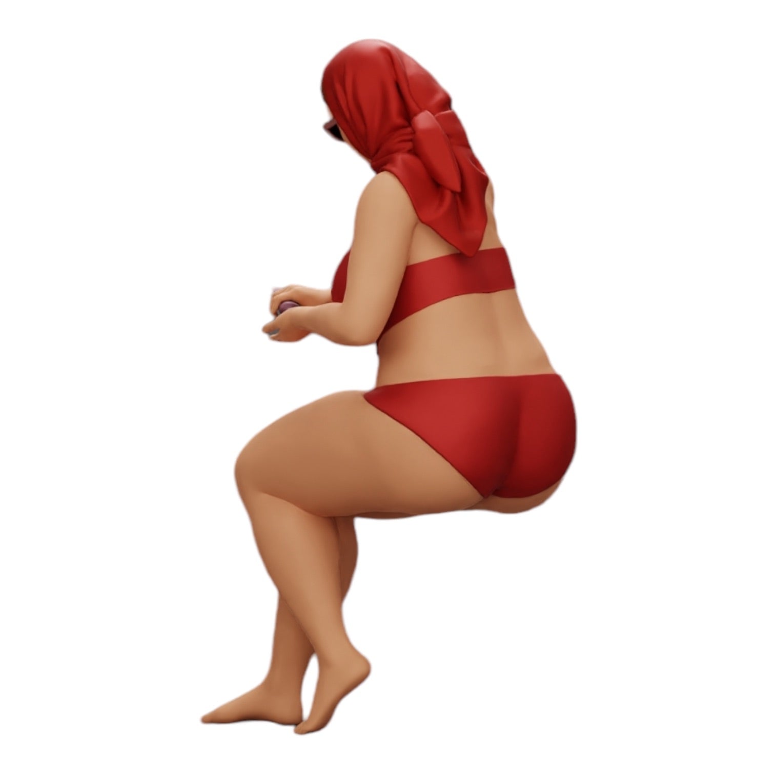 Diorama modélisme photo produit 0 : Femme sexy en bikini et lunettes de soleil avec crème solaire à la plage (Réf n° A9)