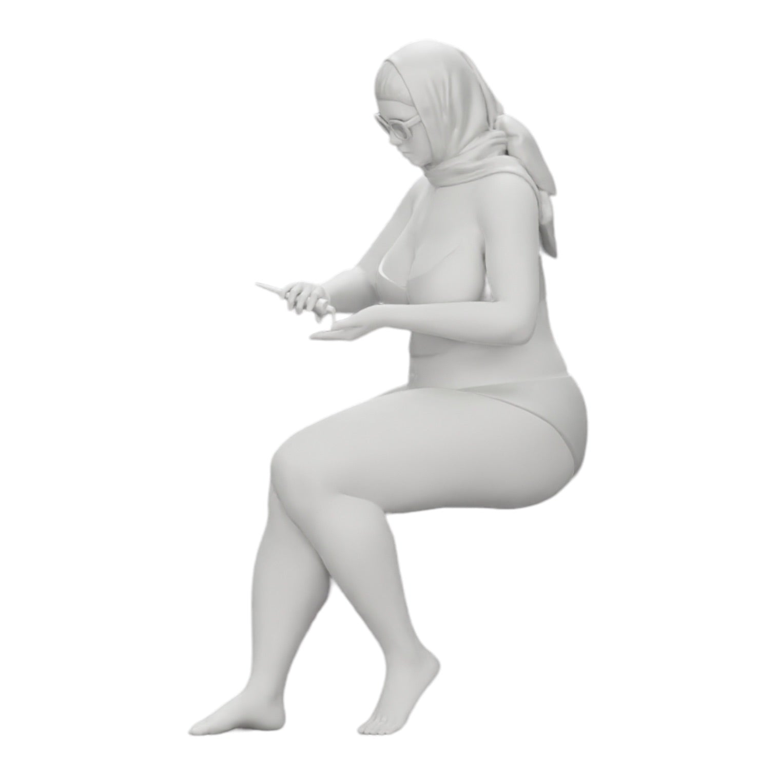 Diorama modélisme photo produit 0 : Femme sexy en bikini et lunettes de soleil avec crème solaire à la plage (Réf n° A9)